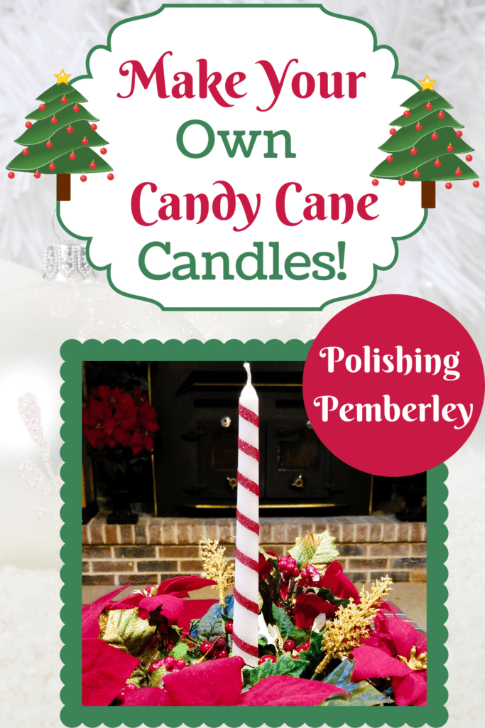 Candy Cane Glitter Candles - Polishing Pemberley